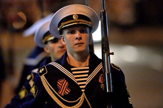 Final practice of Victory Day parade in Russian cities