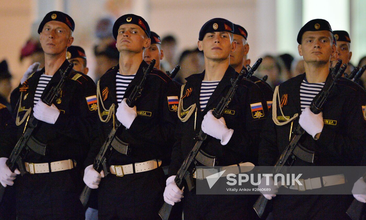 Final practice of Victory parade in Russian cities