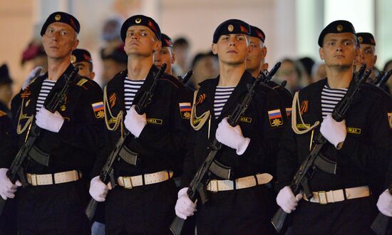 Final practice of Victory parade in Russian cities