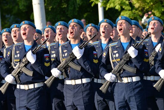 Final practice of Victory parade in Russian cities