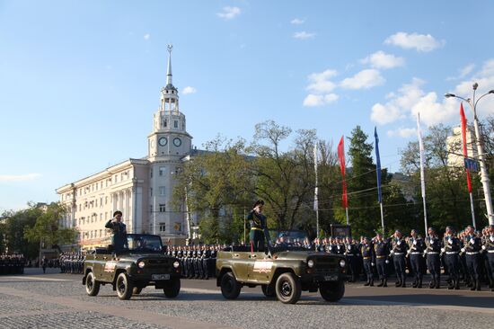 Final practice of Victory parade in Russian cities