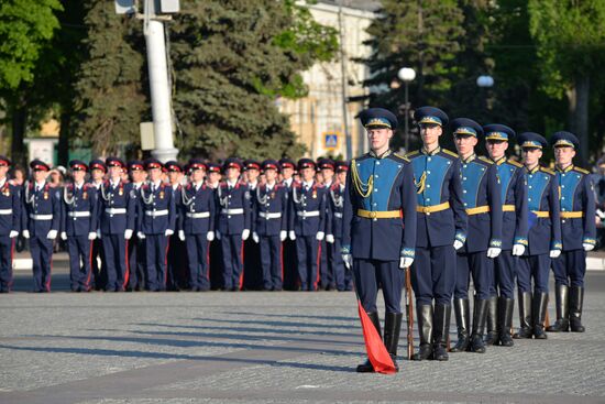 Final practice of Victory parade in Russian cities