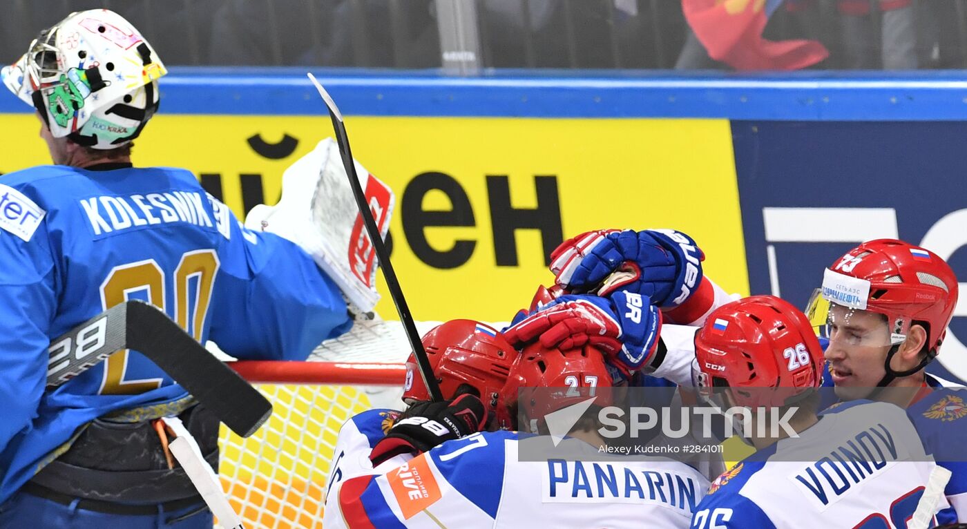 2016 IIHF World Ice Hockey Championship. Kazakhstan vs. Russia