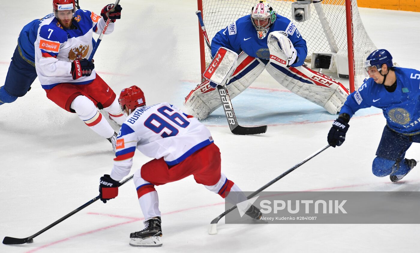 2016 IIHF World Ice Hockey Championship. Kazakhstan vs. Russia