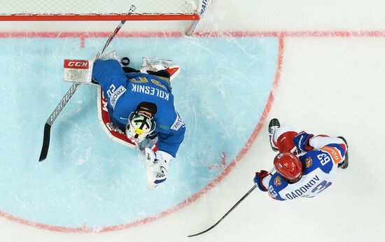 2016 IIHF World Ice Hockey Championship. Kazakhstan vs. Russia