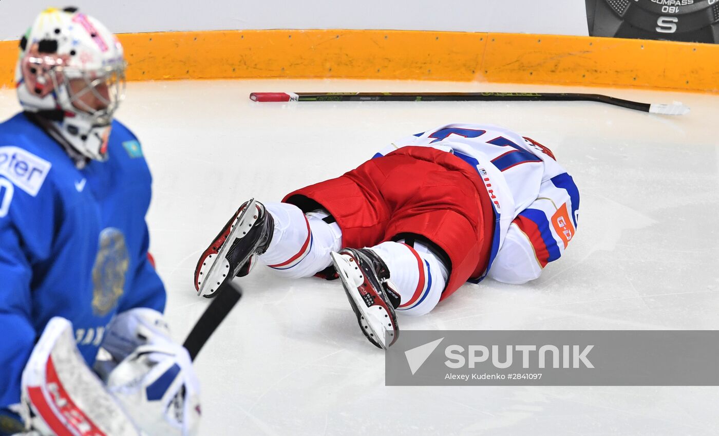 2016 IIHF World Ice Hockey Championship. Kazakhstan vs. Russia