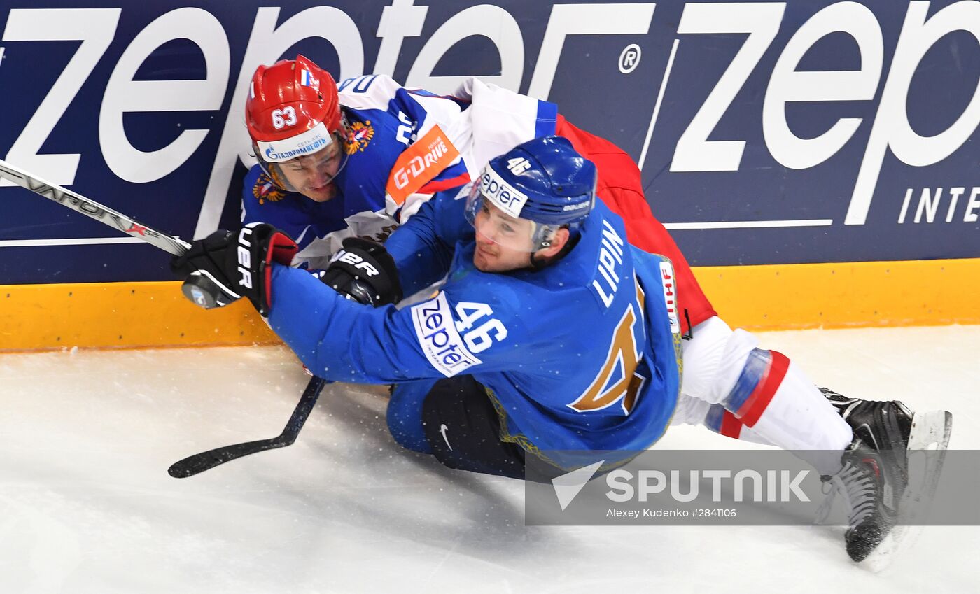 2016 IIHF World Ice Hockey Championship. Kazakhstan vs. Russia