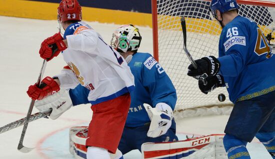 2016 IIHF World Ice Hockey Championship. Kazakhstan vs. Russia