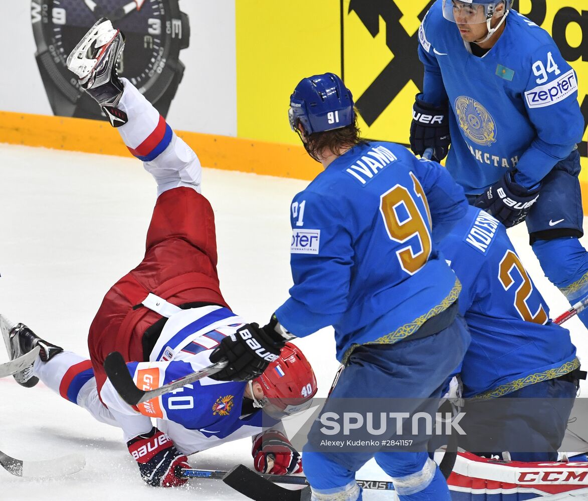 2016 IIHF World Ice Hockey Championship. Kazakhstan vs. Russia