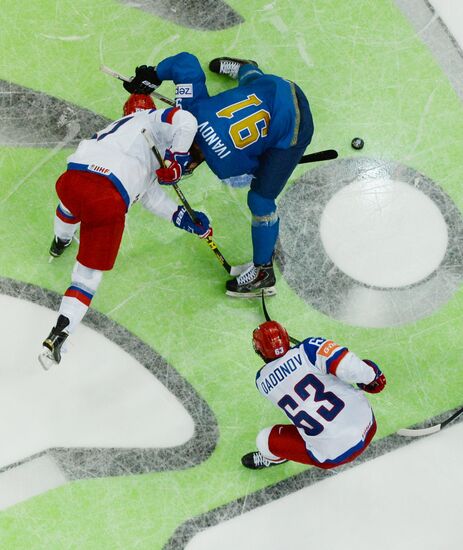 2016 IIHF World Ice Hockey Championship. Kazakhstan vs. Russia