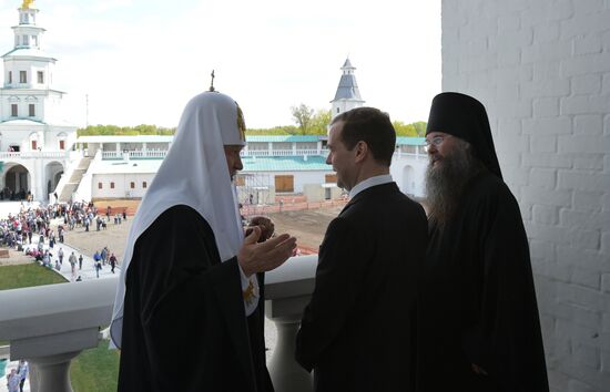 Dmitry Medvedev attends consecration ceremony for New Jerusalem Monastery's Resurrection Cathedral