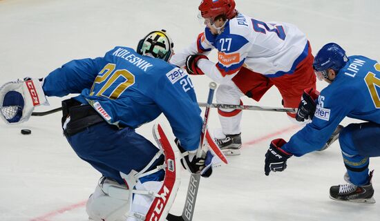 2016 IIHF World Ice Hockey Championship. Kazakhstan vs. Russia