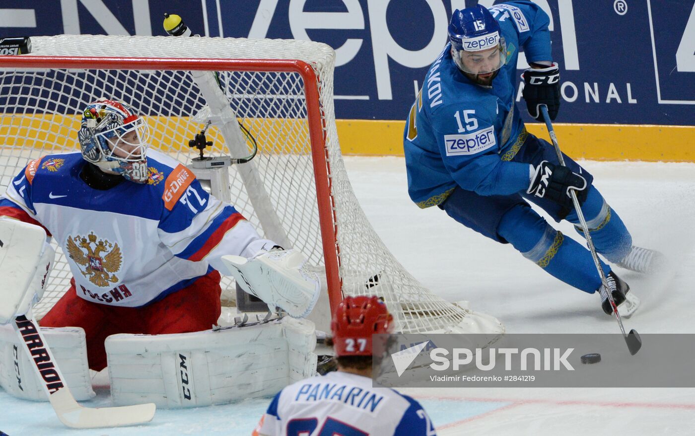 2016 IIHF World Ice Hockey Championship. Kazakhstan vs. Russia