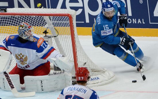 2016 IIHF World Ice Hockey Championship. Kazakhstan vs. Russia