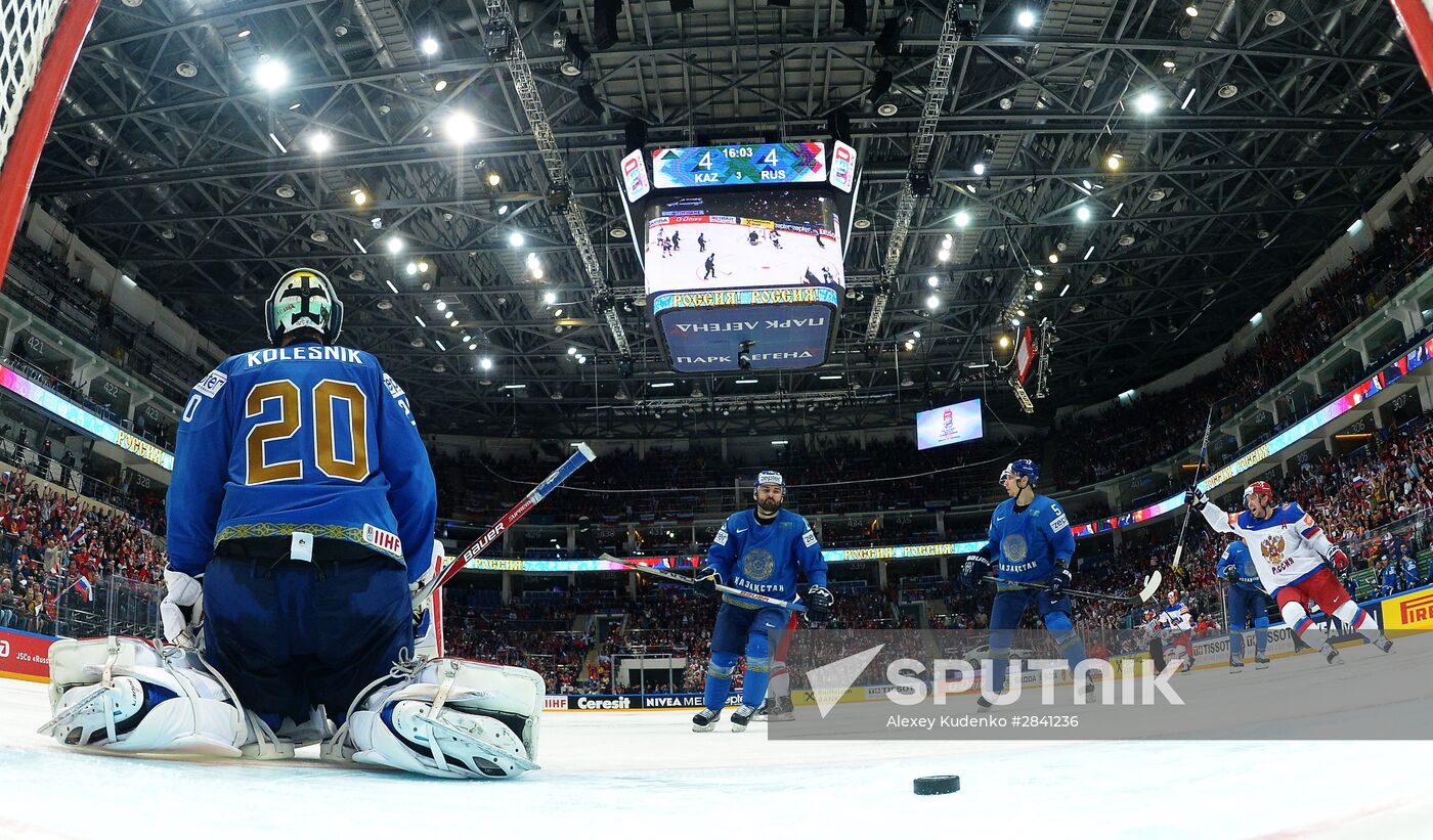 2016 IIHF World Ice Hockey Championship. Kazakhstan vs. Russia