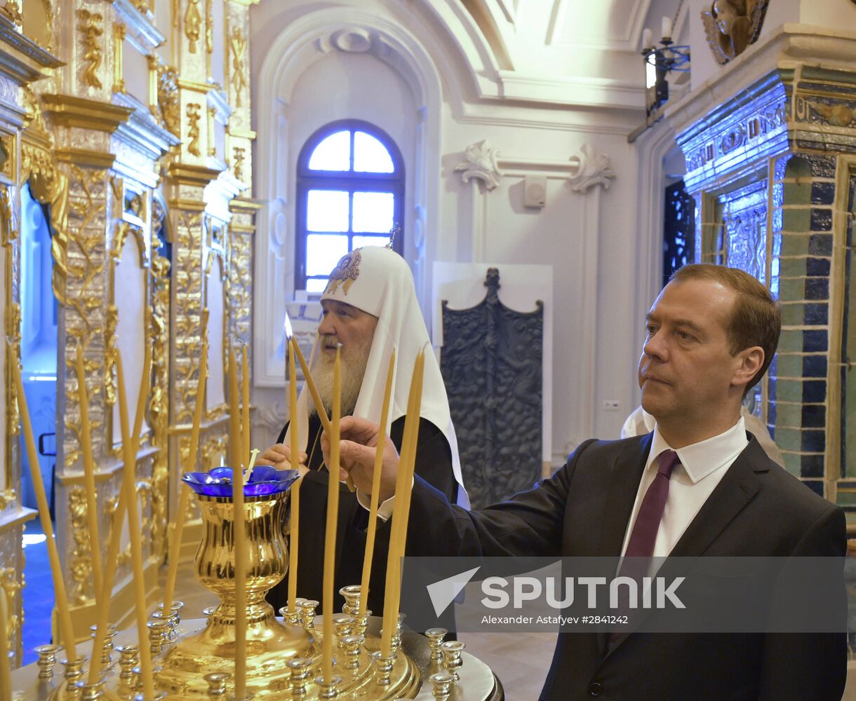 Dmitry Medvedev attends consecration ceremony for New Jerusalem Monastery's Resurrection Cathedral