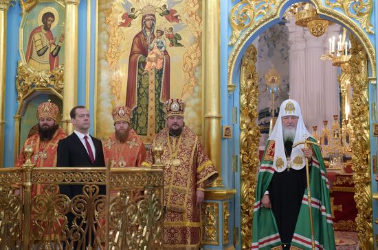 Dmitry Medvedev attends consecration ceremony for New Jerusalem Monastery's Resurrection Cathedral
