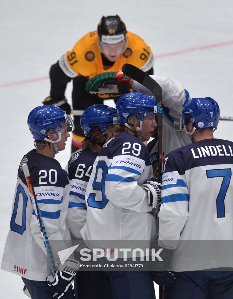 2016 IIHF World Ice Hockey Championship. Finland vs. Germany