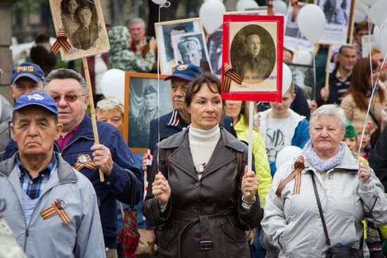 Immortal Regiment march in Europe