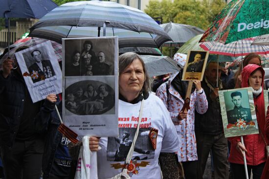 Immortal Regiment march in Europe