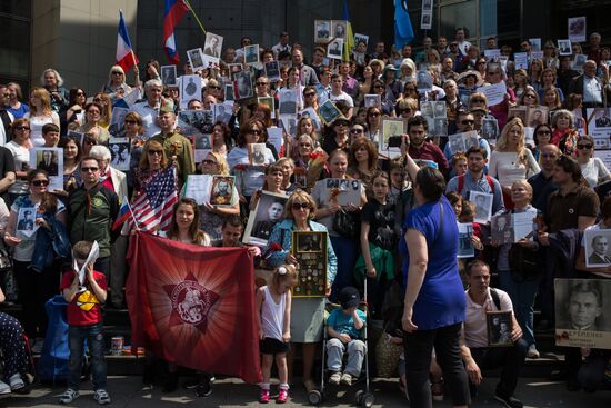Immortal Regiment march in Europe