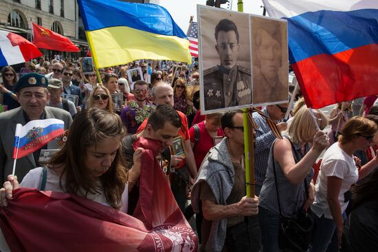 Immortal Regiment march in Europe