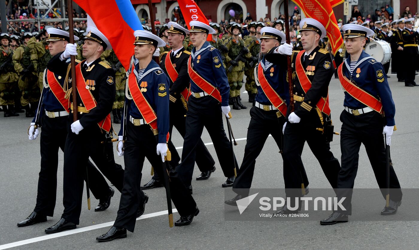 Victory Day Parade in Russian cities