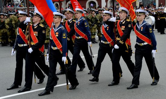 Victory Day Parade in Russian cities
