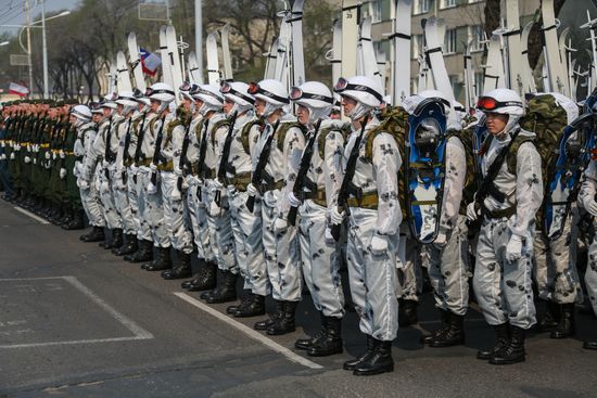 Victory Day Parade in Russian cities