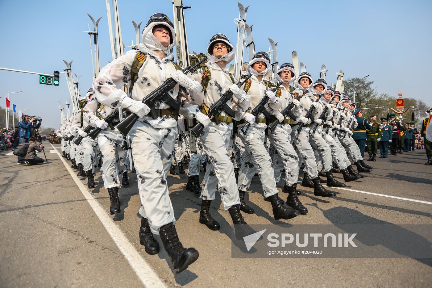 Victory Day Parade in Russian cities