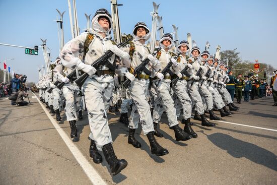 Victory Day Parade in Russian cities