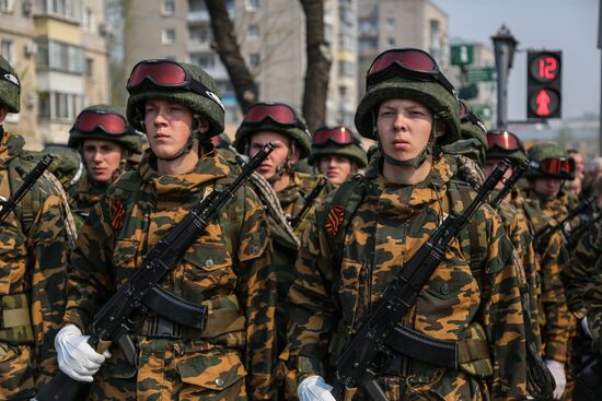 Victory Day Parade in Russian cities