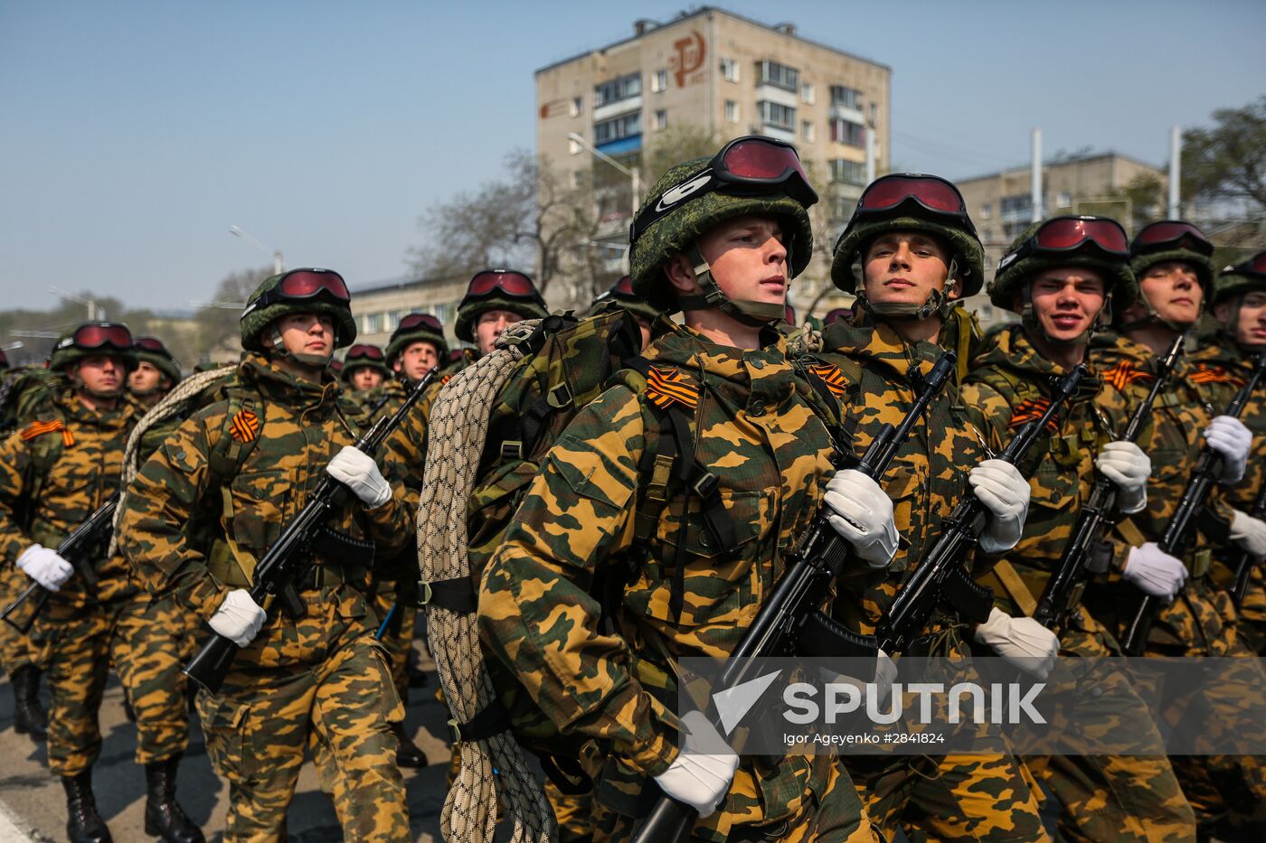 Victory Day Parade in Russian cities