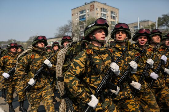 Victory Day Parade in Russian cities