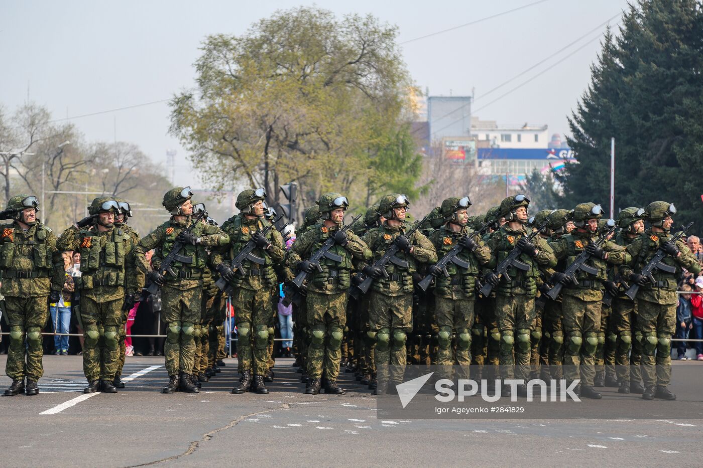 Victory Day Parade in Russian cities