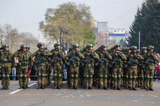 Victory Day Parade in Russian cities