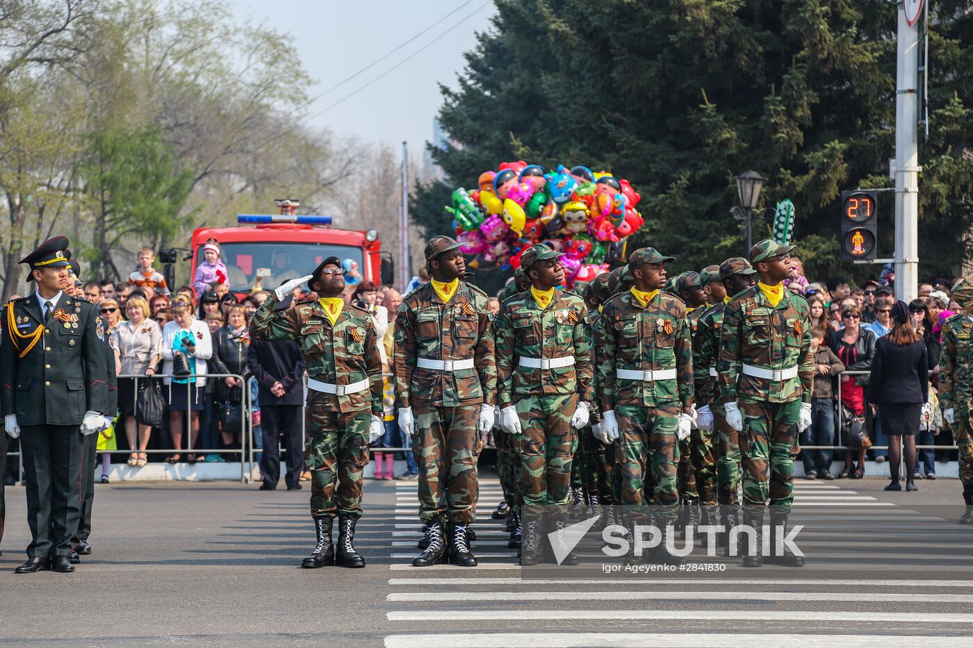 Victory Day Parade in Russian cities