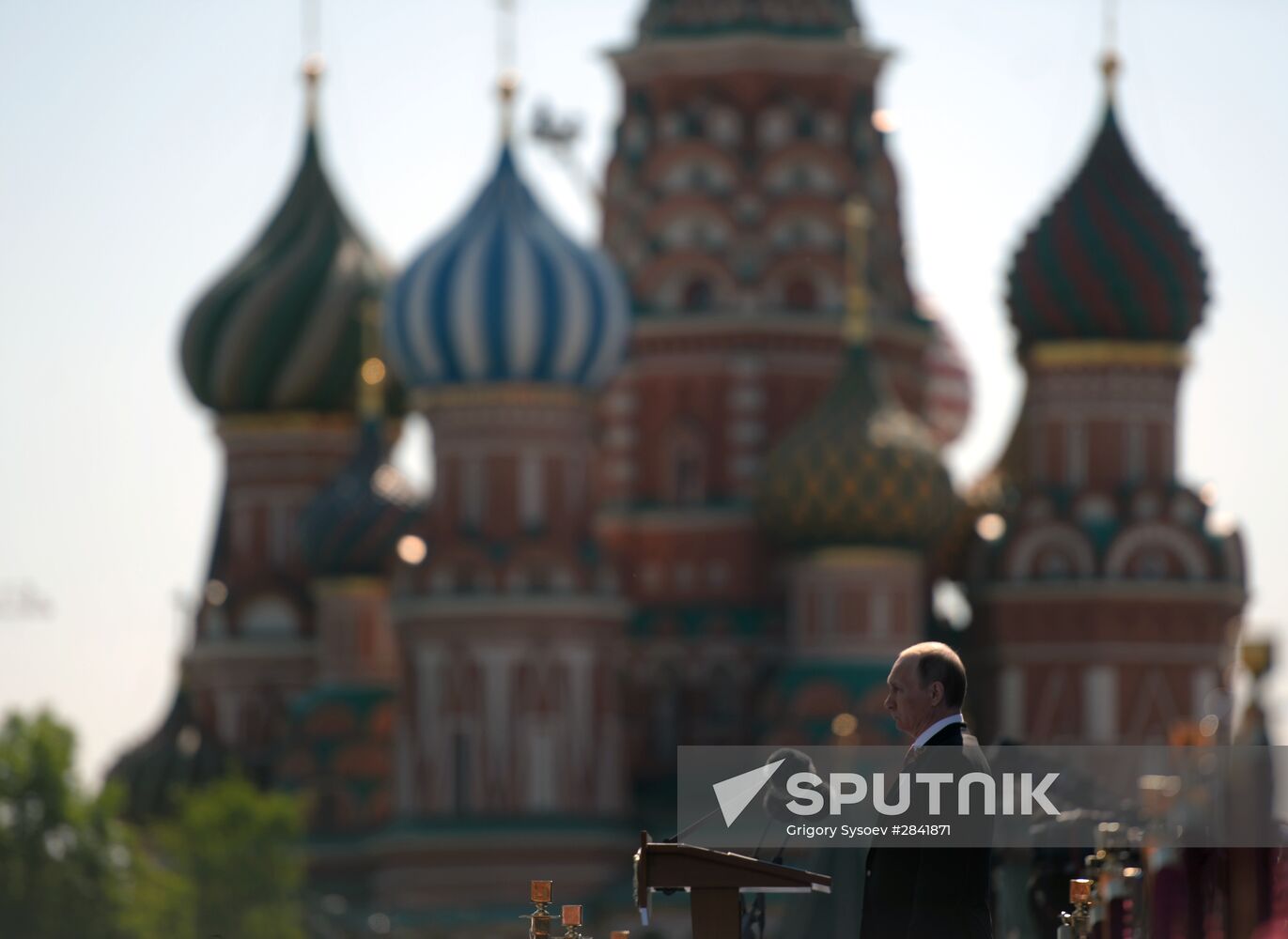 Vladimir Putin and Dmitry Medvedev attend military parade to mark 71st anniversary of Victory in 1941-1945 Great Patriotic War