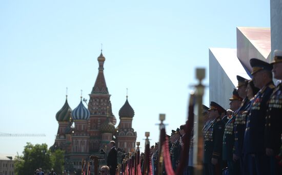 Vladimir Putin and Dmitry Medvedev attend military parade to mark 71st anniversary of Victory in 1941-1945 Great Patriotic War