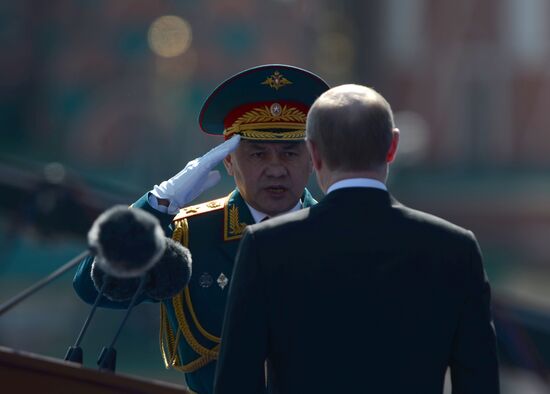 Vladimir Putin and Dmitry Medvedev attend military parade to mark 71st anniversary of Victory in 1941-1945 Great Patriotic War