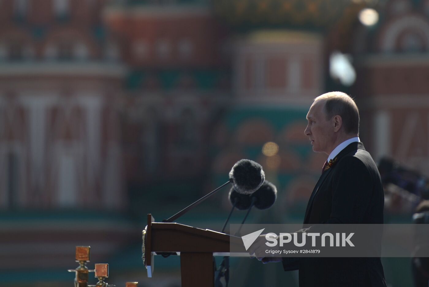 Vladimir Putin and Dmitry Medvedev attend military parade to mark 71st anniversary of Victory in 1941-1945 Great Patriotic War