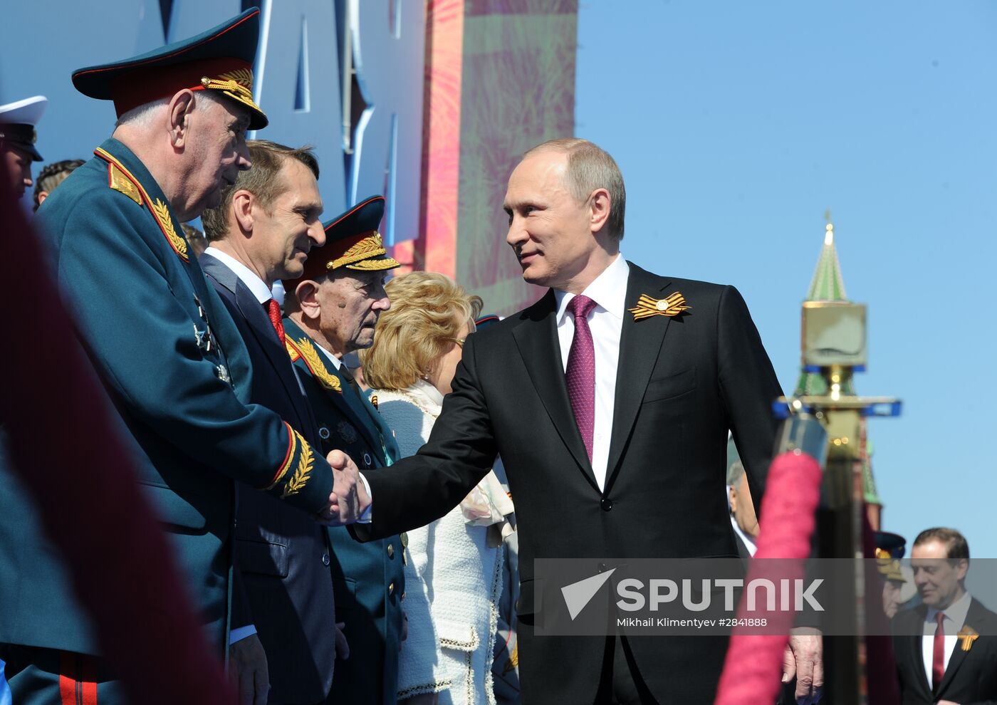 Vladimir Putin and Dmitry Medvedev attend military parade to mark 71st anniversary of Victory in 1941-1945 Great Patriotic War
