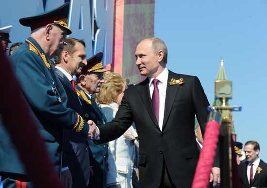 Vladimir Putin and Dmitry Medvedev attend military parade to mark 71st anniversary of Victory in 1941-1945 Great Patriotic War