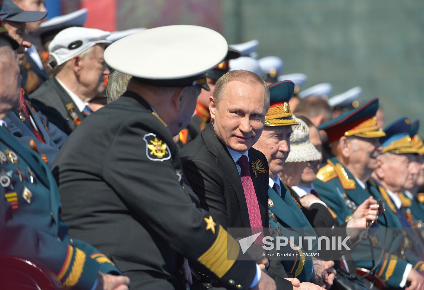 Vladimir Putin and Dmitry Medvedev attend military parade to mark 71st anniversary of Victory in 1941-1945 Great Patriotic War
