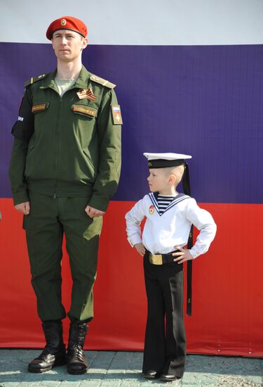 Victory Day Parade in Russian cities