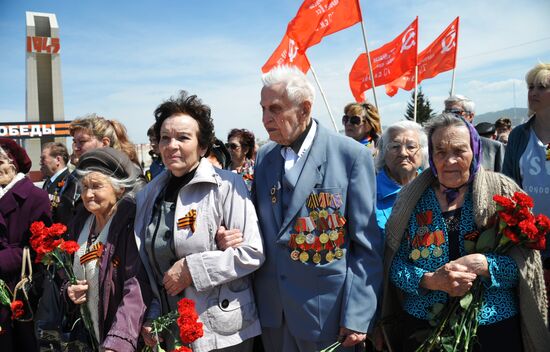 Victory Day Parade in Russian cities