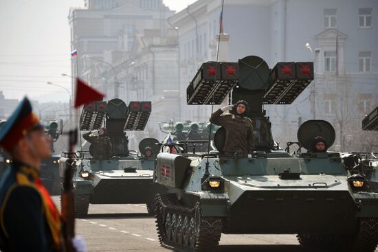 Victory Day Parade in Russian cities