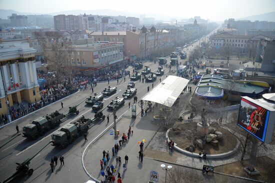 Victory Day Parade in Russian cities