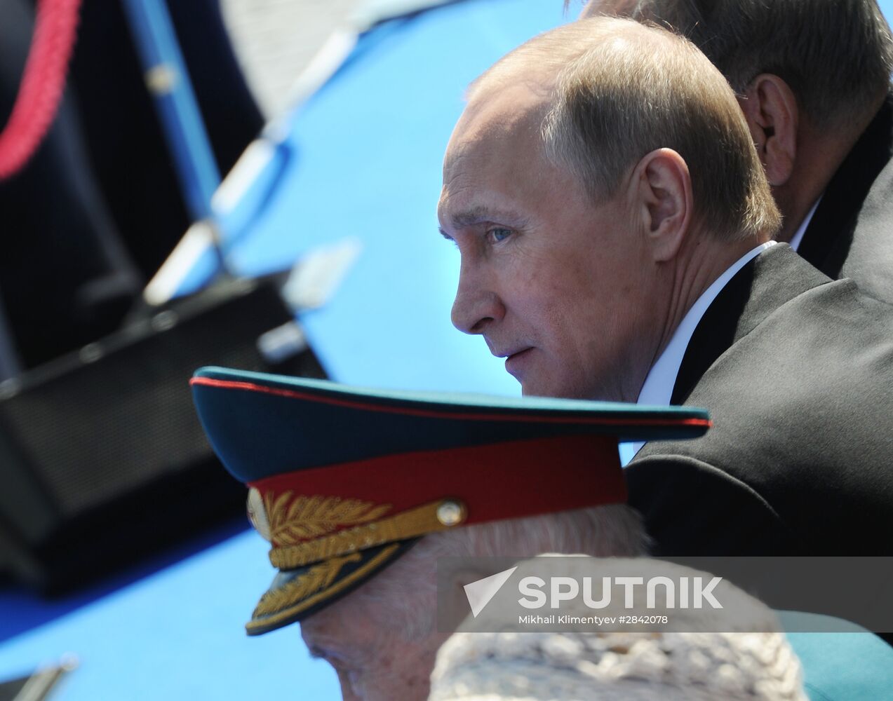 Vladimir Putin and Dmitry Medvedev attend military parade to mark 71st anniversary of Victory in 1941-1945 Great Patriotic War