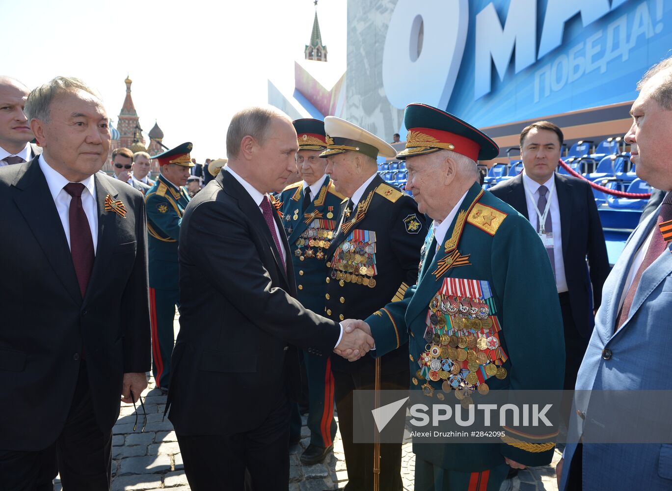 Vladimir Putin and Dmitry Medvedev attend military parade to mark 71st anniversary of Victory in 1941-1945 Great Patriotic War